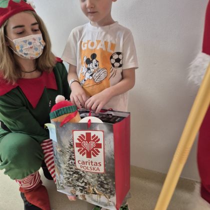 zdjęcie grupowe z mikołajem